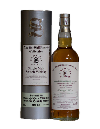 BUNNAHABHAIN - 2013-2023 - 9y - Staoisha Heavily Peated - 1st Fill Pinot Noir Red Wine Butts - Un-Chillfiltered Collection