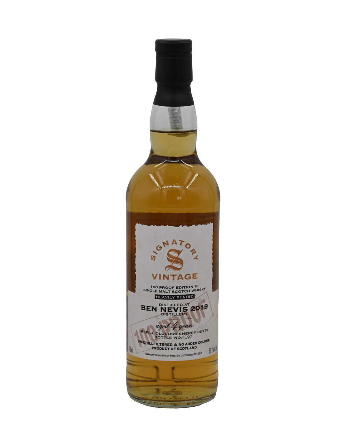 BEN NEVIS 2019 4y HEAVILY PEATED 100 PROOF EDITION ♯1 Refill Oloroso Sherry Butts